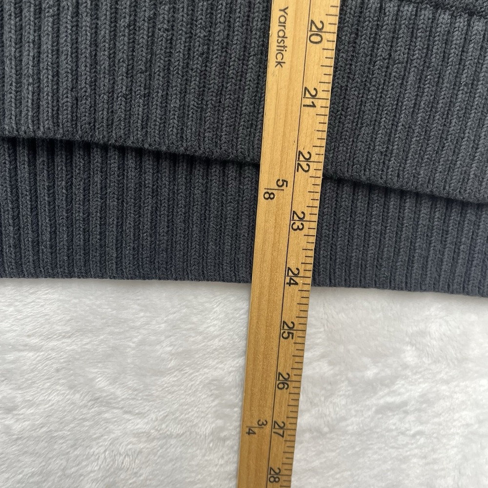 Everlane‎ Mock Neck Ribbed Sweater Womens Large Cotton Natural Fall Winter Cozy - Picture 5 of 7
